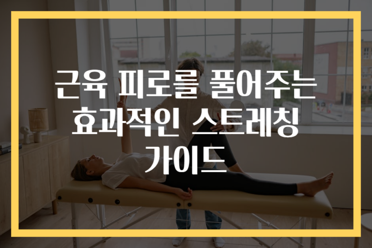 근육 피로를 풀어주는 효과적인 스트레칭 가이드