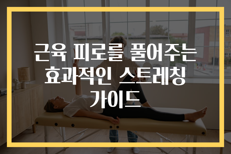 근육 피로를 풀어주는 효과적인 스트레칭 가이드