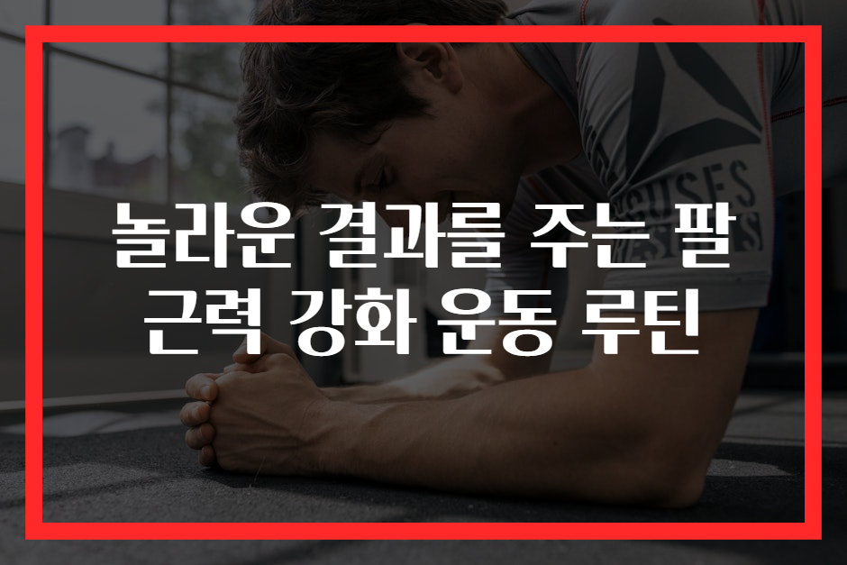 놀라운 결과를 주는 팔 근력 강화 운동 루틴