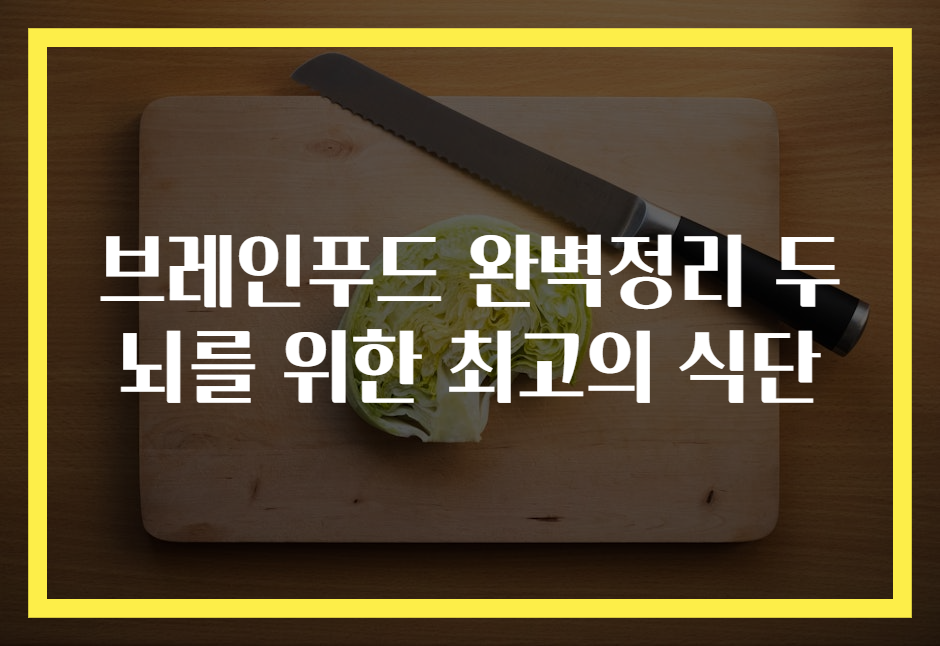 브레인푸드 완벽정리 두뇌를 위한 최고의 식단