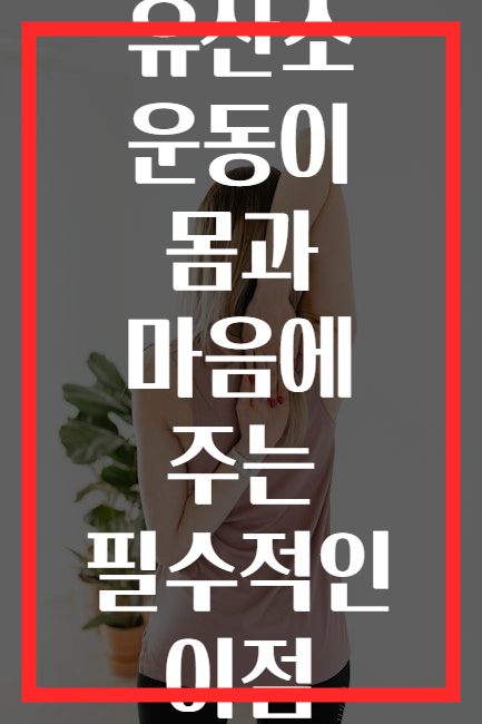 유산소 운동이 몸과 마음에 주는 필수적인 이점