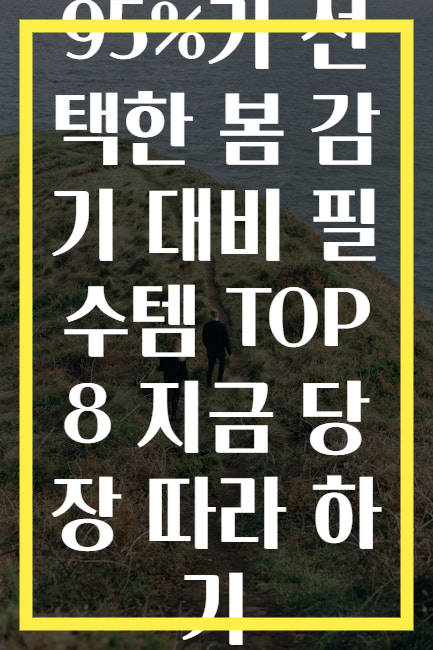 95%가 선택한 봄 감기 대비 필수템 TOP 8 지금 당장 따라 하기