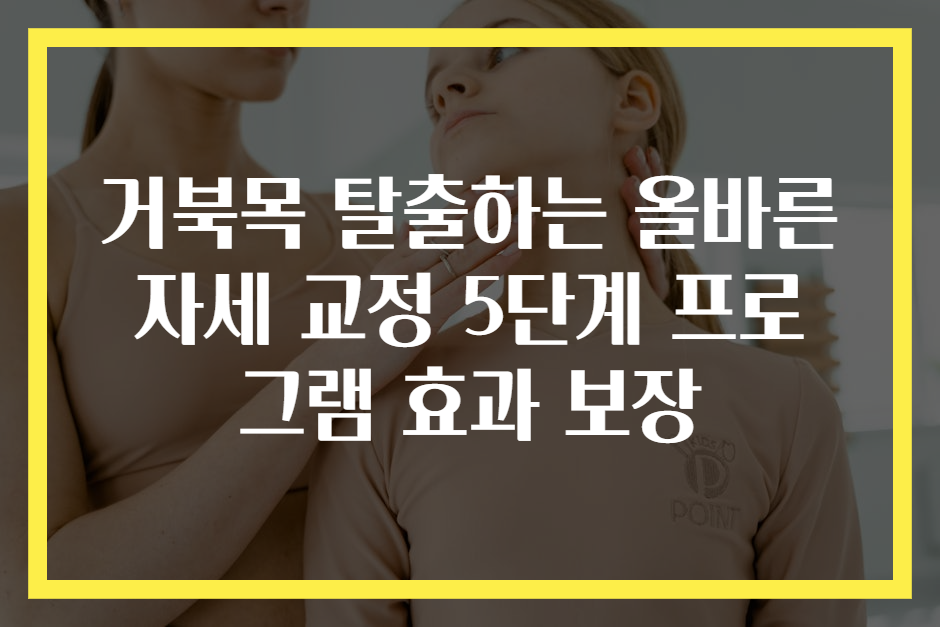 거북목 탈출하는 올바른 자세 교정 5단계 프로그램 효과 보장