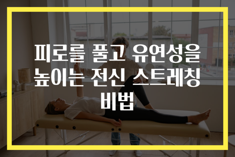 피로를 풀고 유연성을 높이는 전신 스트레칭 비법