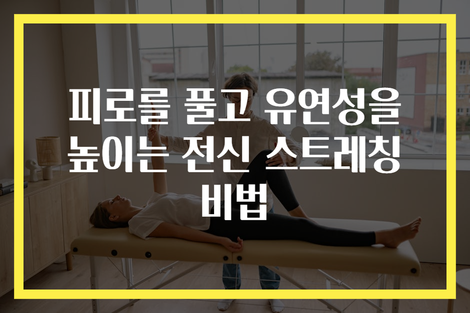 피로를 풀고 유연성을 높이는 전신 스트레칭 비법