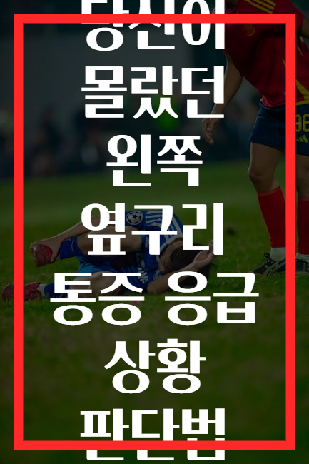 당신이 몰랐던 왼쪽 옆구리 통증 응급 상황 판단법