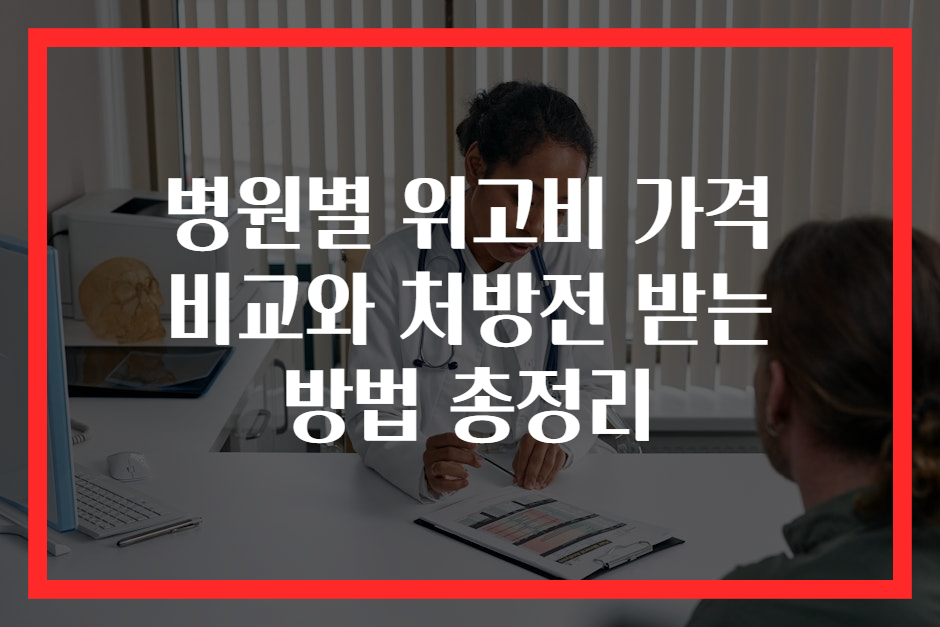 병원별 위고비 가격 비교와 처방전 받는 방법 총정리