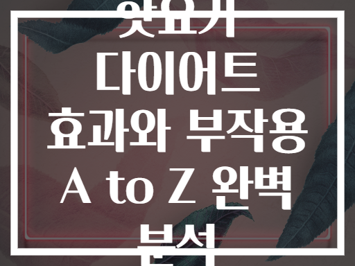 핫요가 다이어트 효과와 부작용 A to Z 완벽 분석